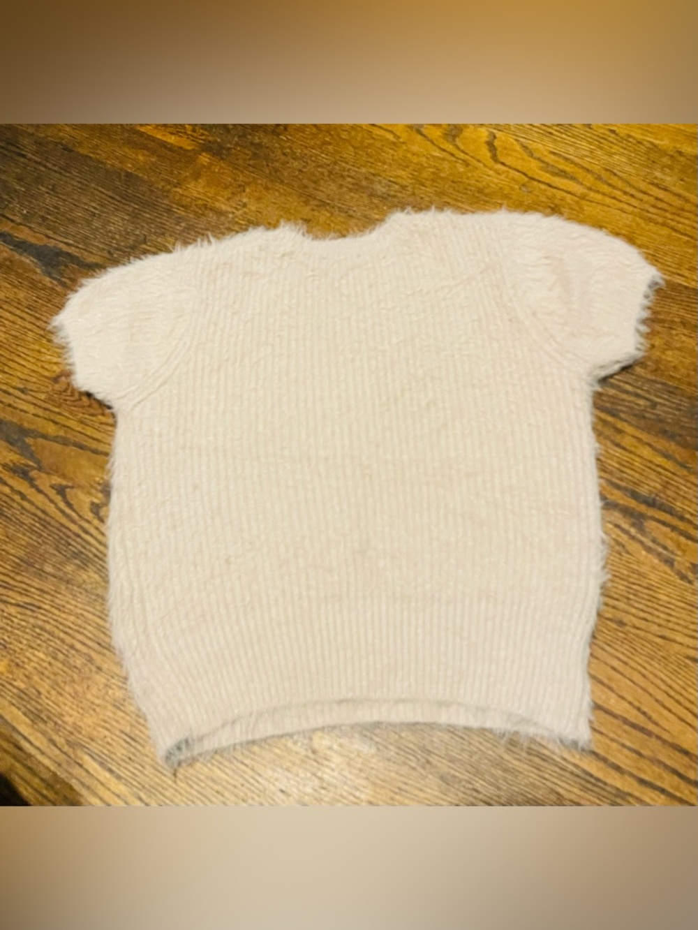 Zara  women’s  tan casual Fuzzy Crewneck blouse size L - Picture 5 of 11